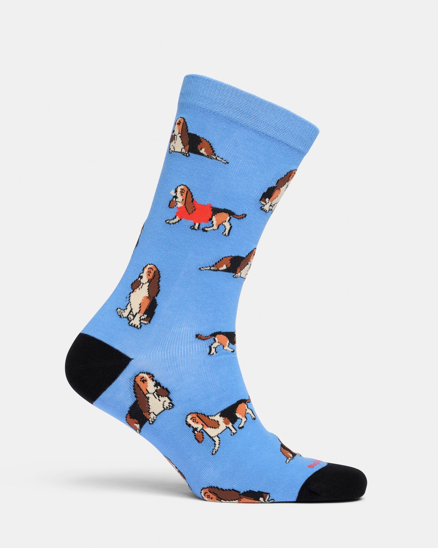 Hp Crew Socks Basset Hound Blue