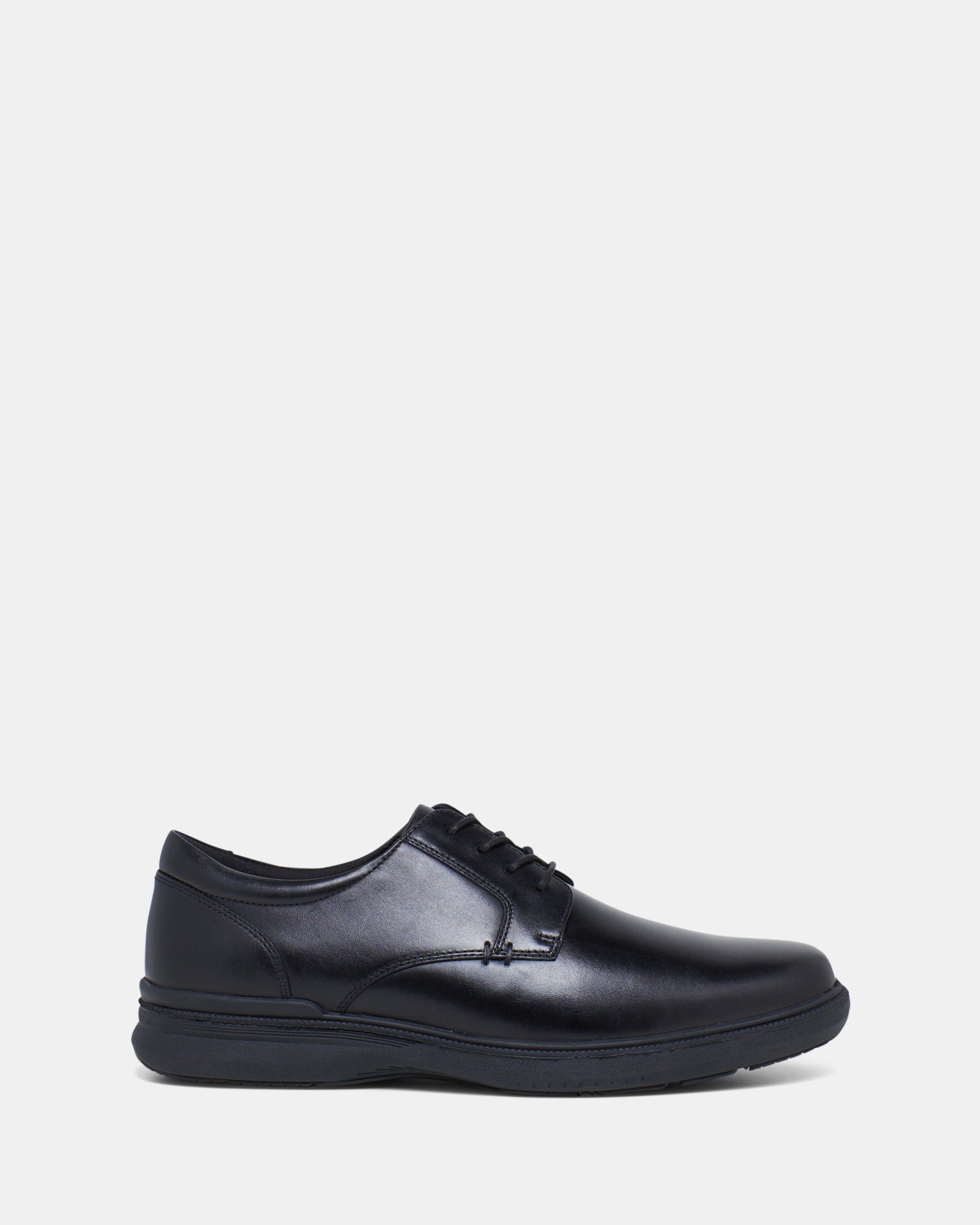 Black leather hush puppies online