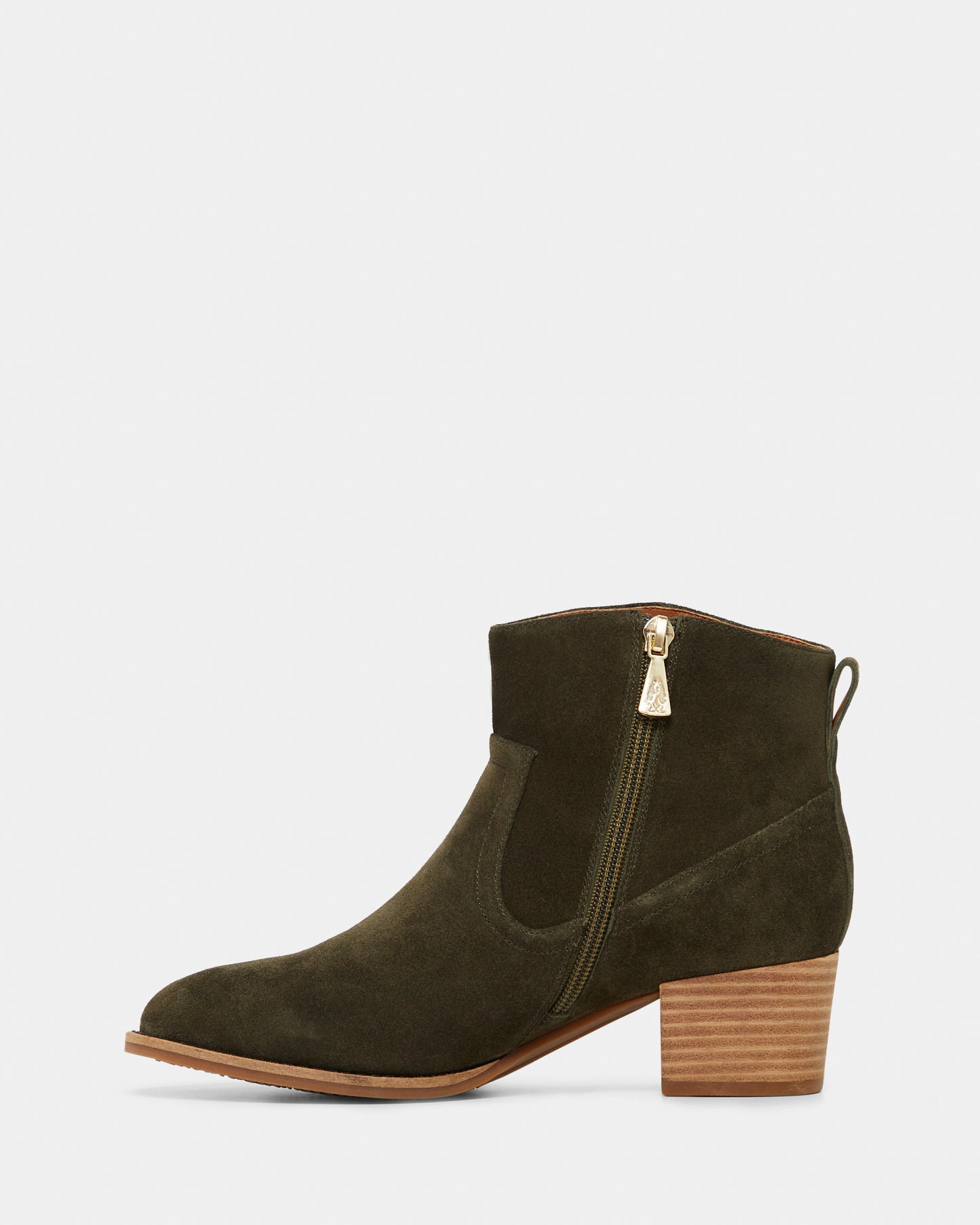 Cyndi Dark Olive Suede