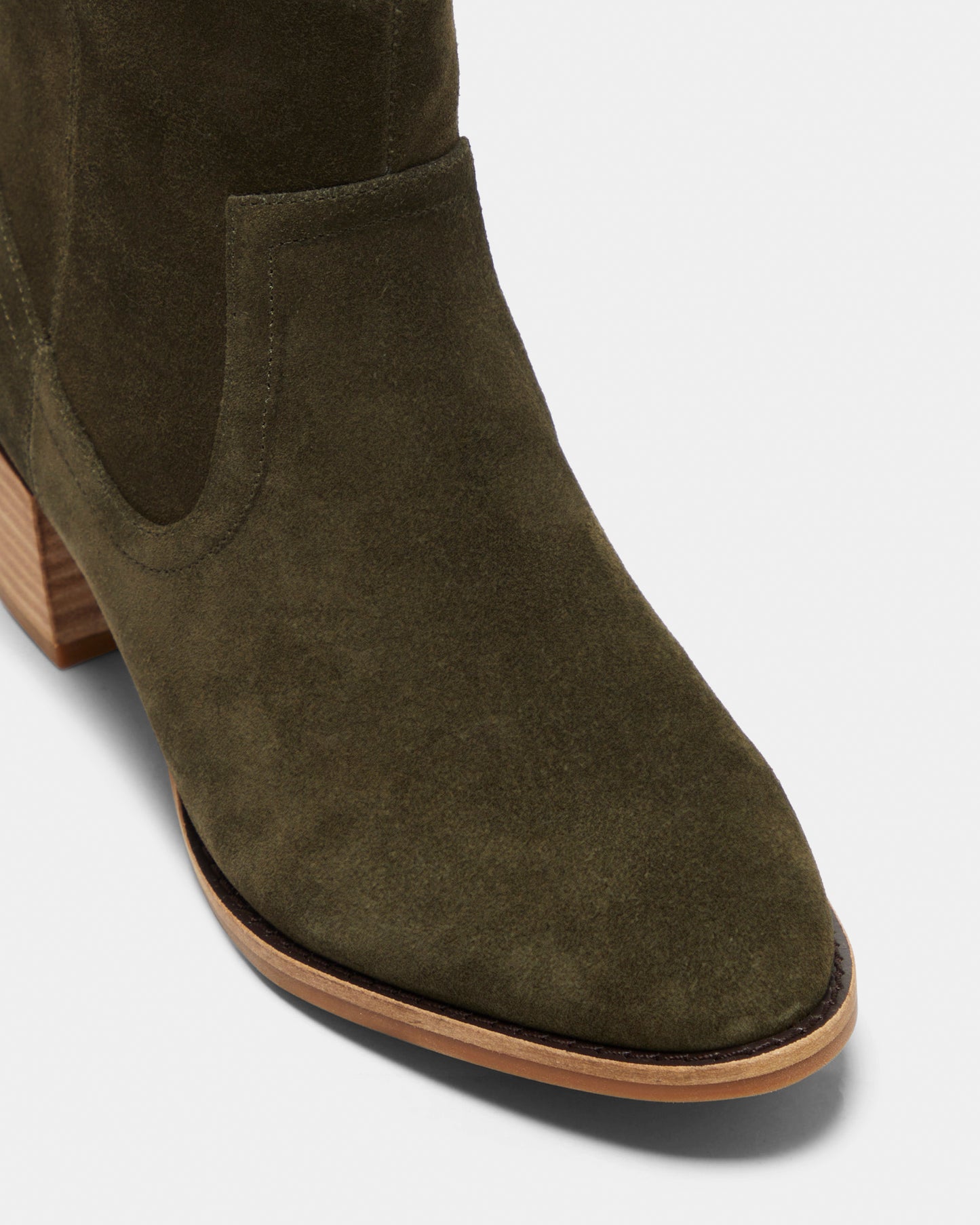 Cyndi Dark Olive Suede