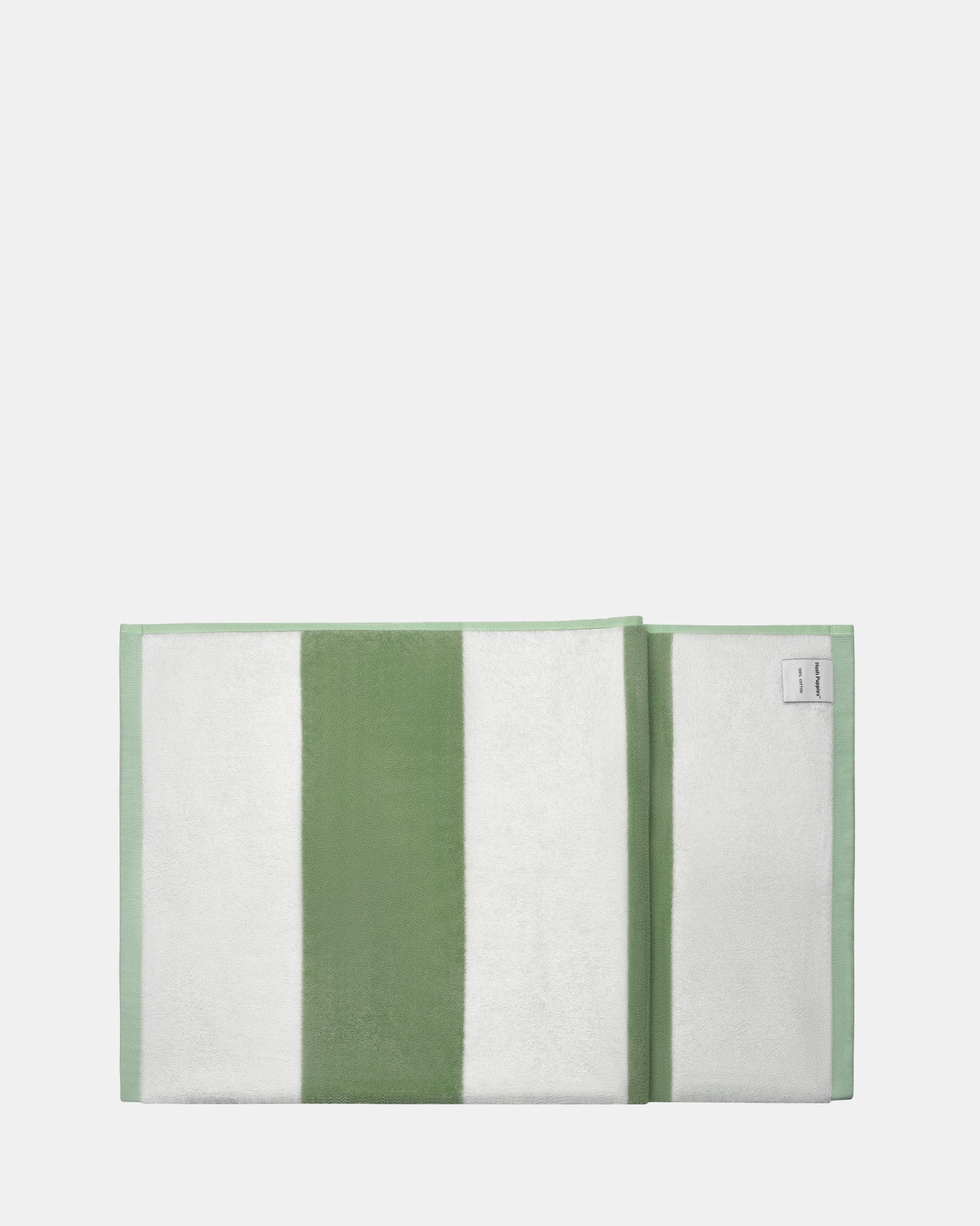 Stripe Terry Beach Towel White/Green