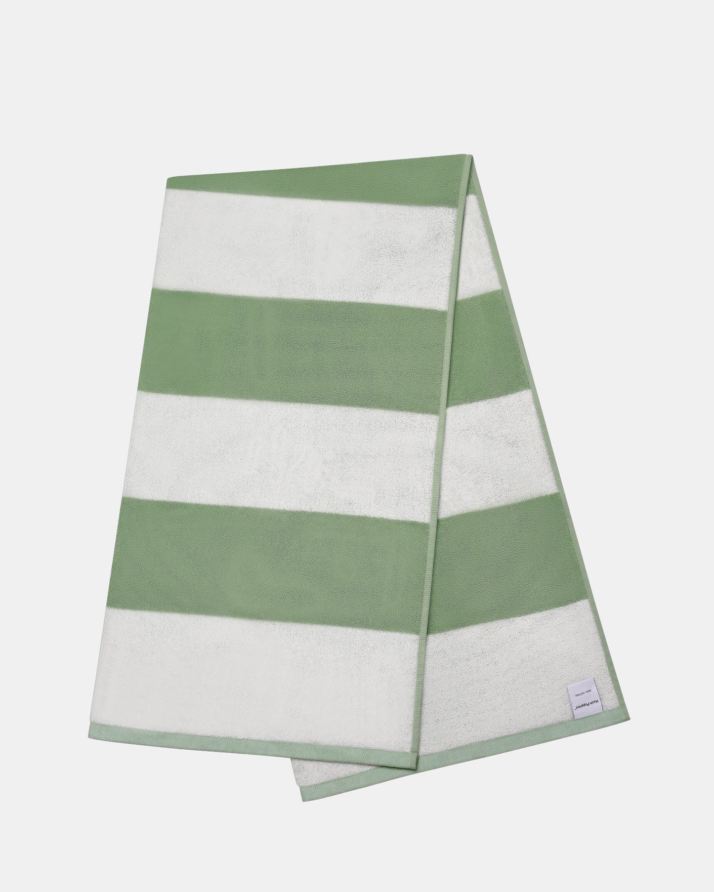 Stripe Terry Beach Towel White/Green