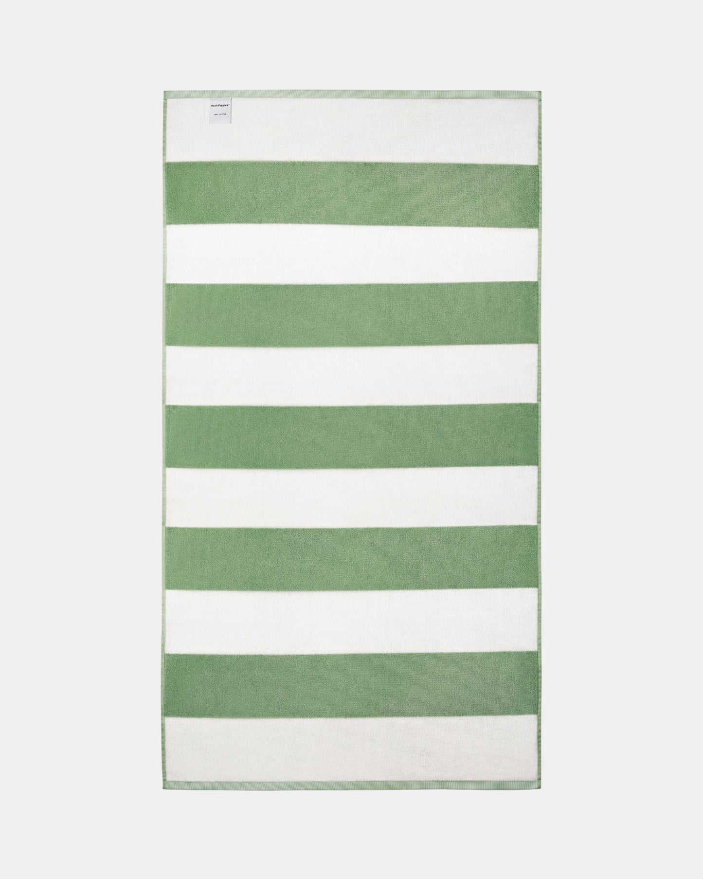 Stripe Terry Beach Towel White/Green