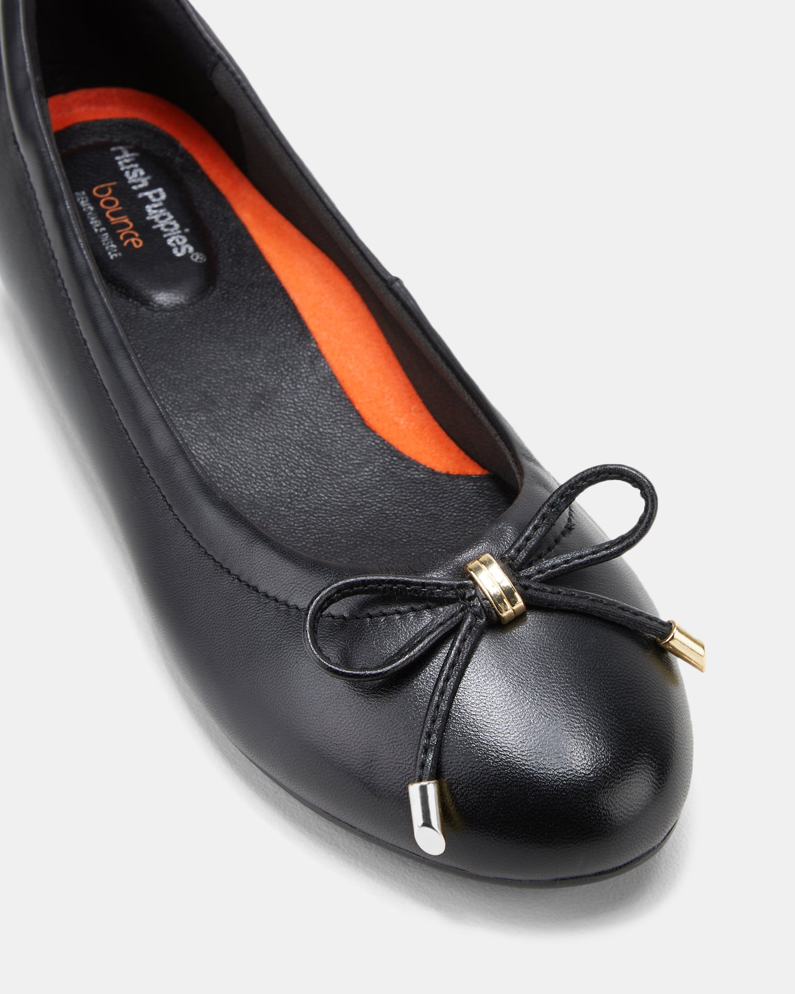 Hush puppies black ballet flats sale