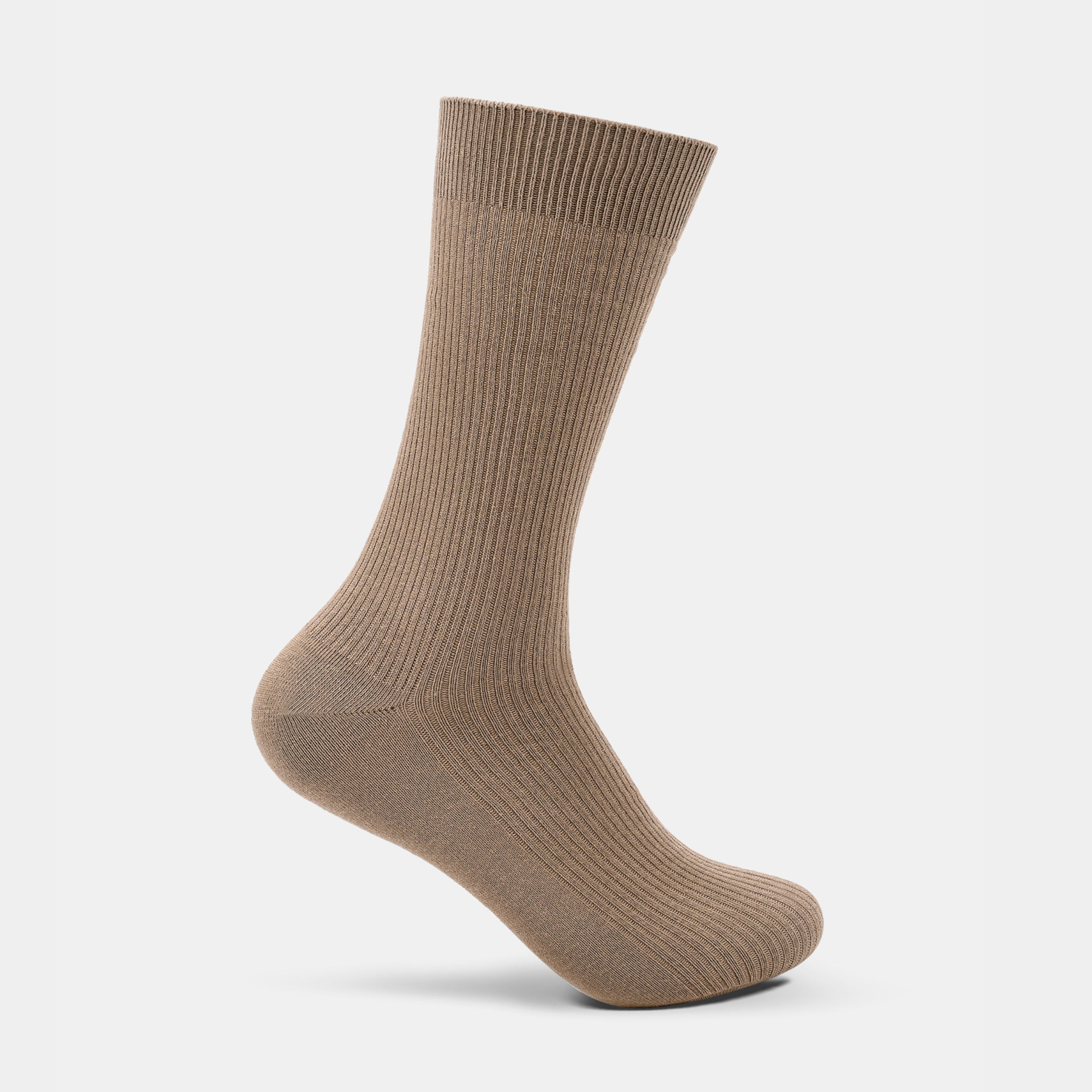 Everyday Rib Crew Sock  Stone