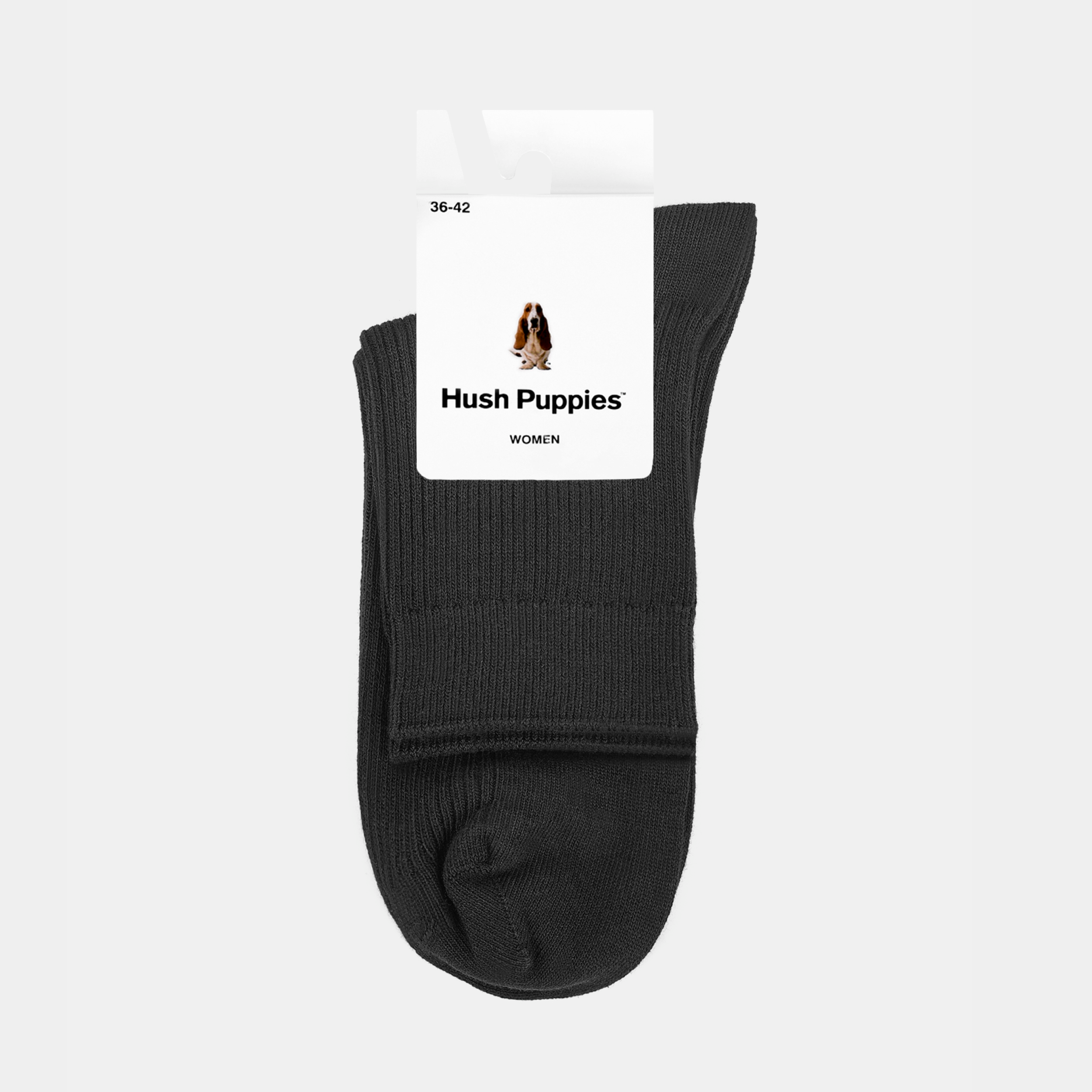 Womens Everyday Rib Quarter Sock Black