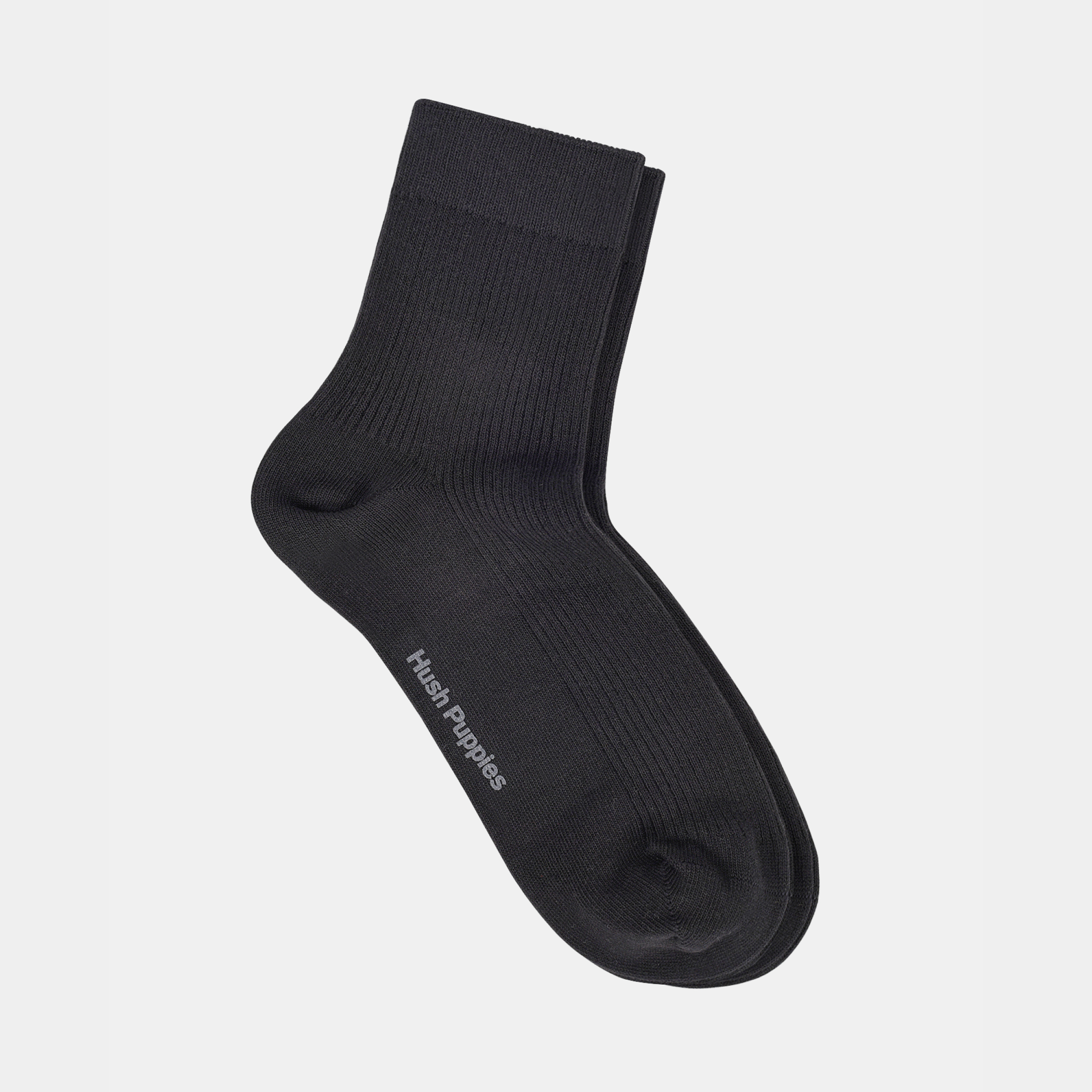 Womens Everyday Rib Quarter Sock Black