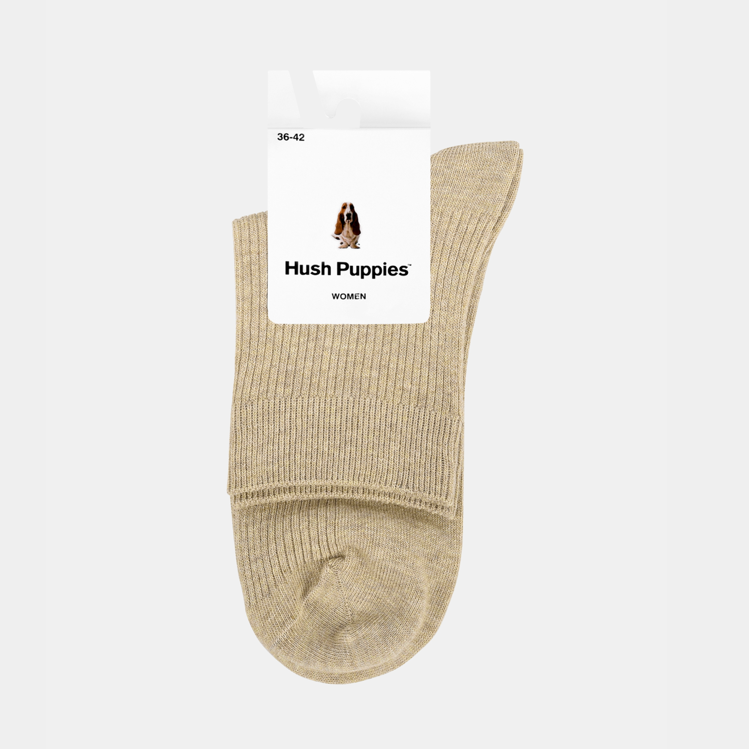Womens Everyday Rib Quarter Sock Oatmeal