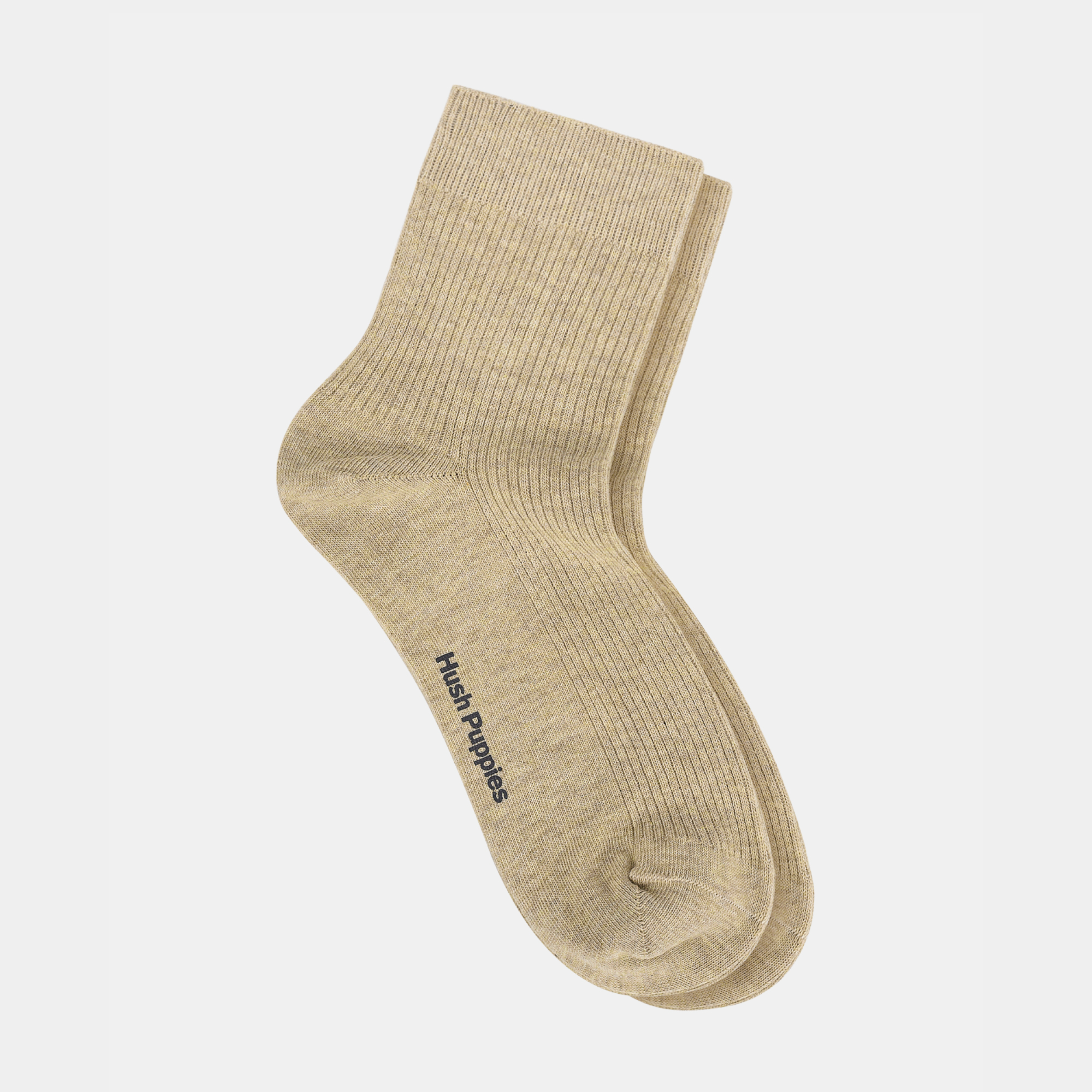 Womens Everyday Rib Quarter Sock Oatmeal