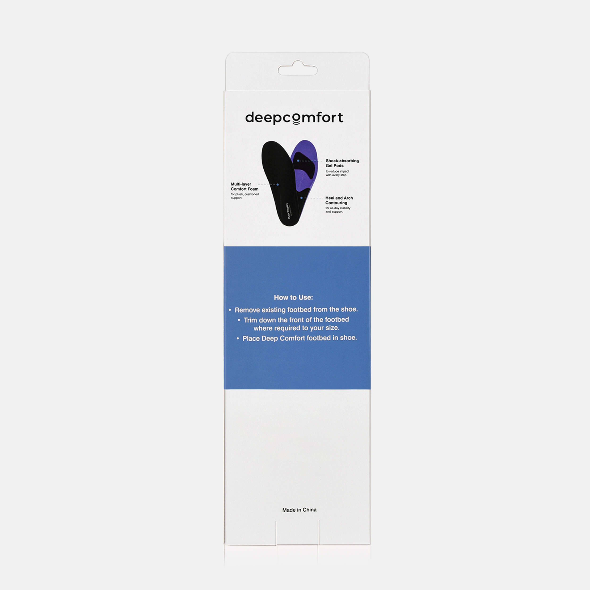 Hpm Deep Comfort Footbed Black/Blue