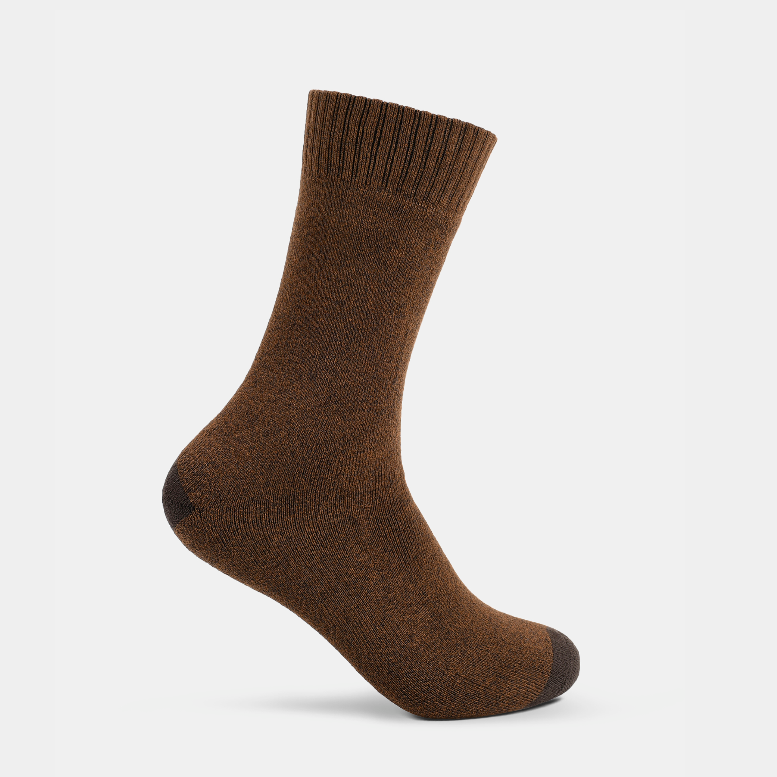Mens Twisted Yarn Boot Sock Brown/Sand