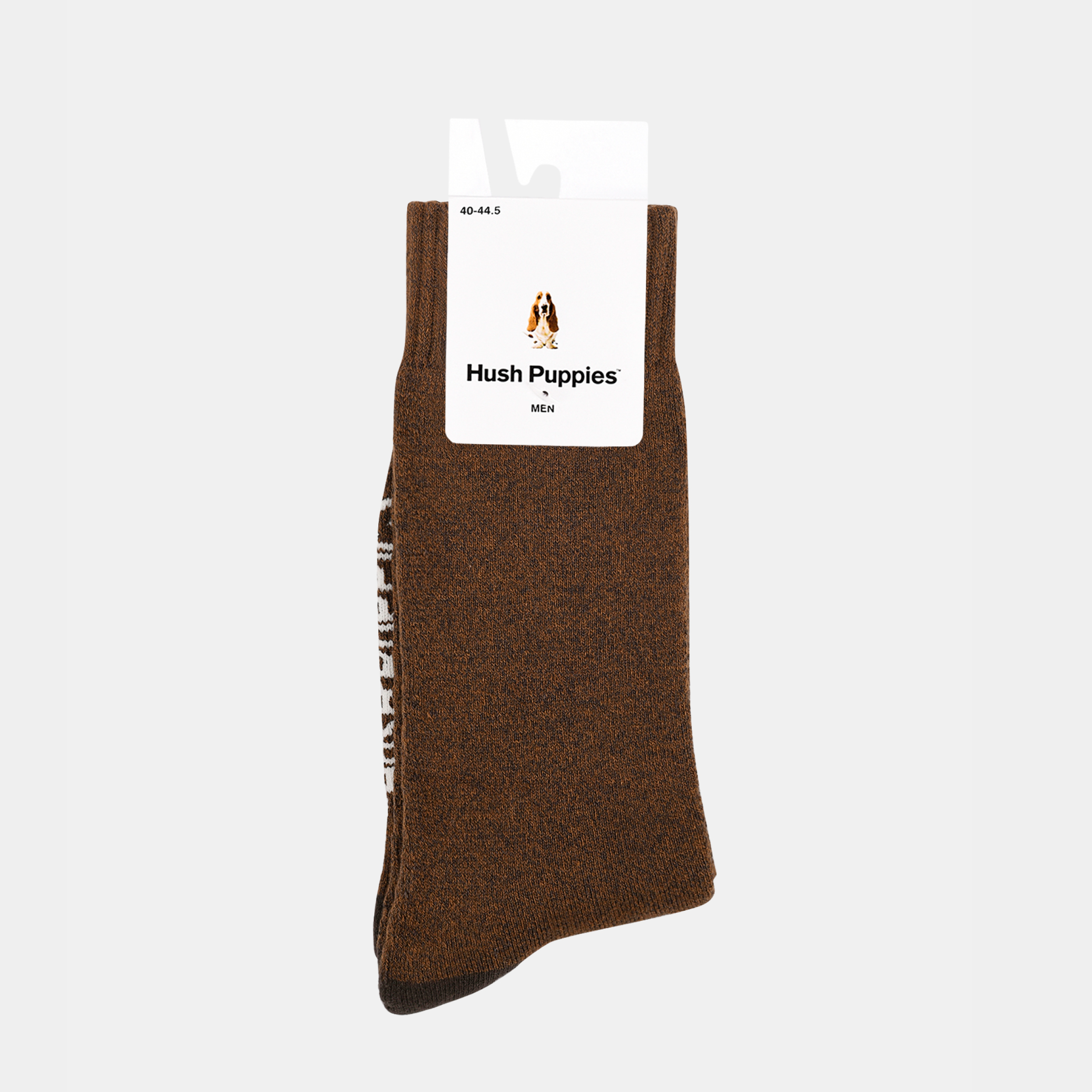Mens Twisted Yarn Boot Sock Brown/Sand