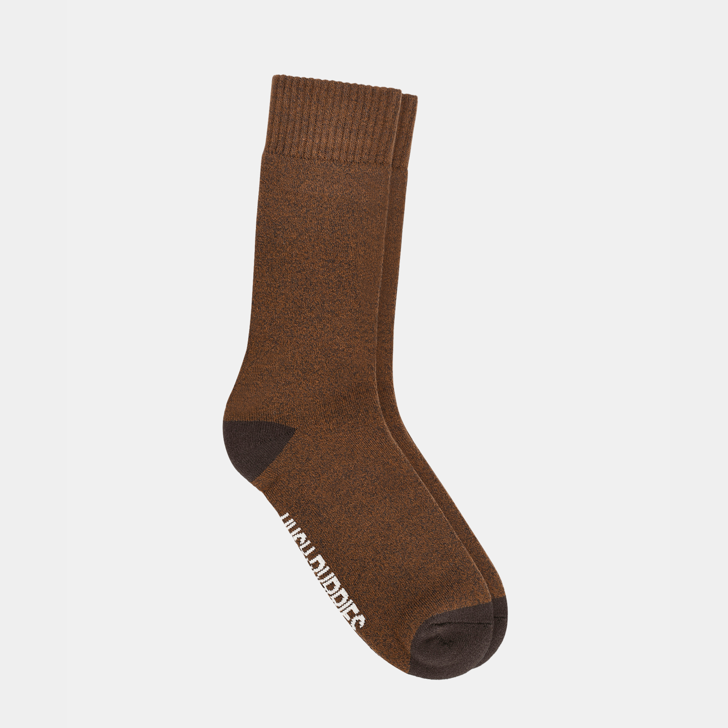 Mens Twisted Yarn Boot Sock Brown/Sand