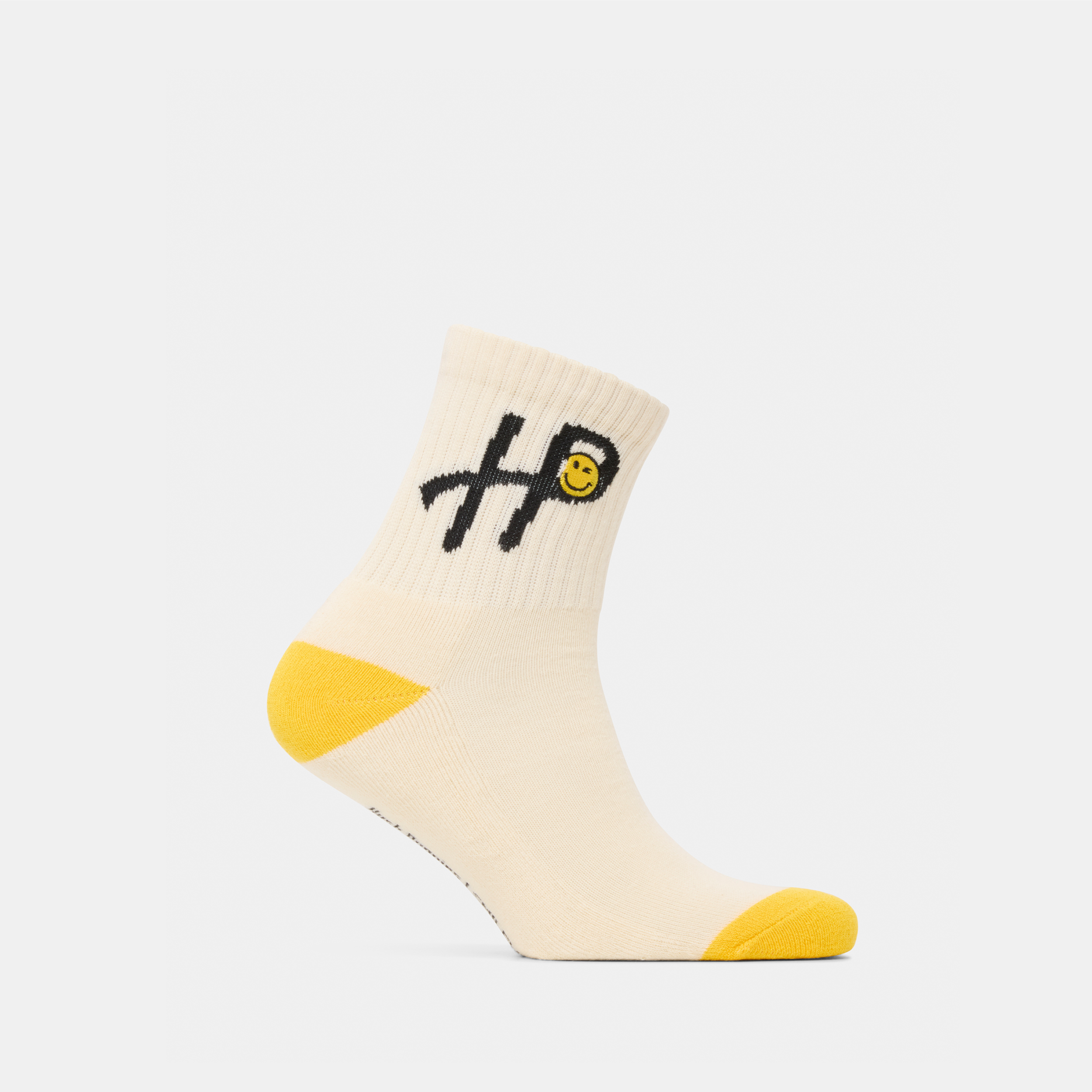 Smiley Hp Socks White/Yellow