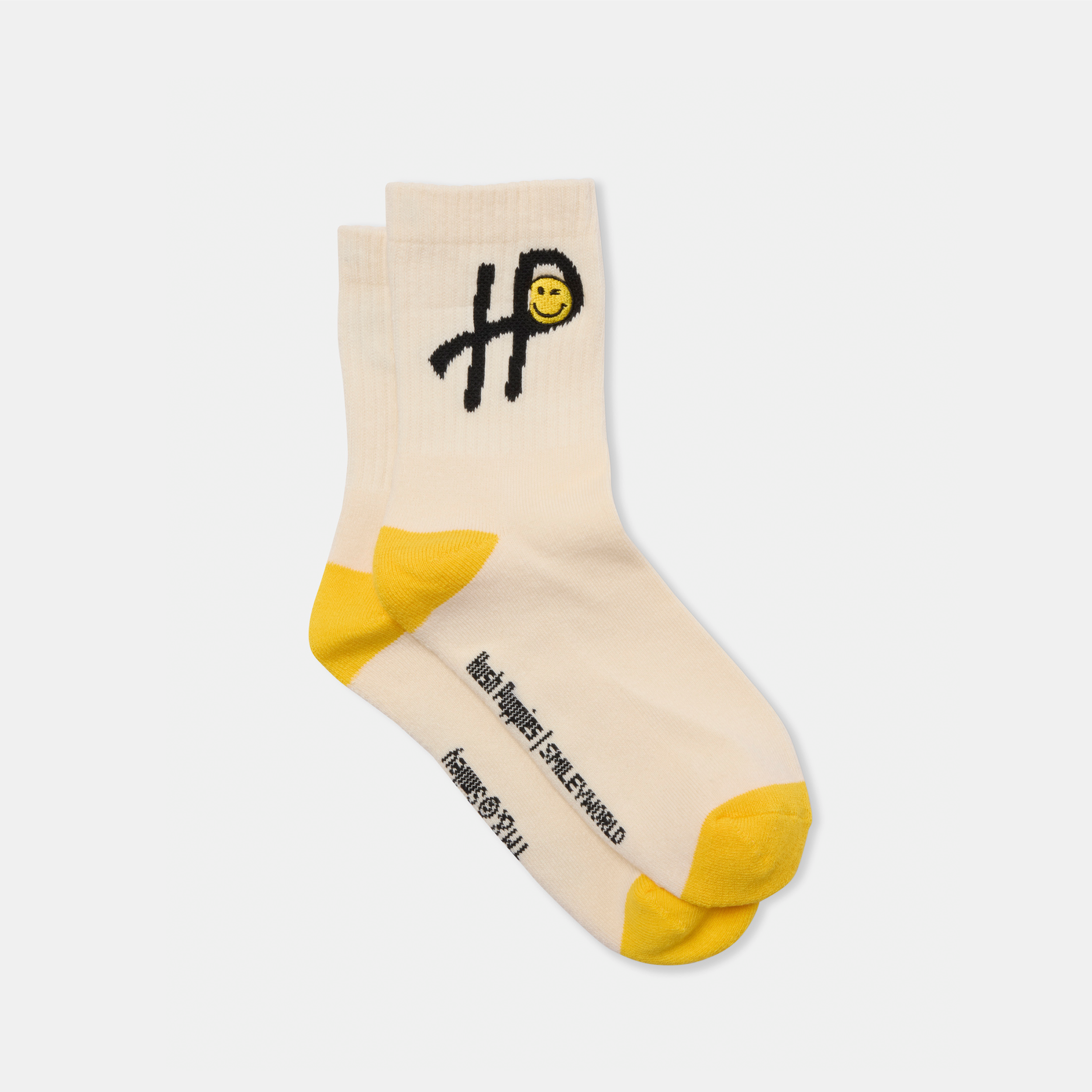 Smiley Hp Socks White/Yellow